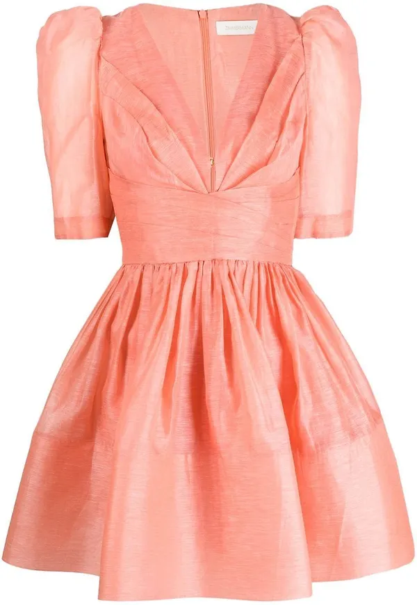 ZIMMERMANN Wonderland plisserad miniklänning - Rosa