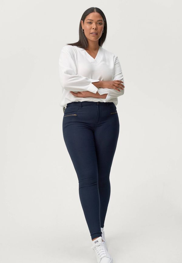 Zizzi - Byxor jEva Long Pant - Blå