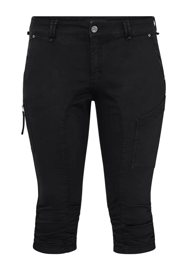 Zizzi - Caprijeans, slim fit - Svart