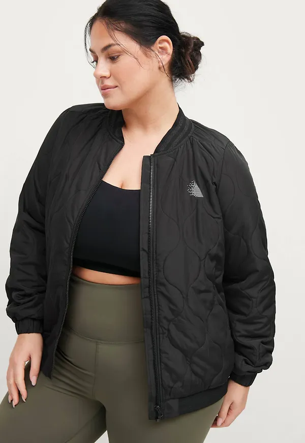 Zizzi - Jacka aHope L/S Bomber - Svart - 42/44