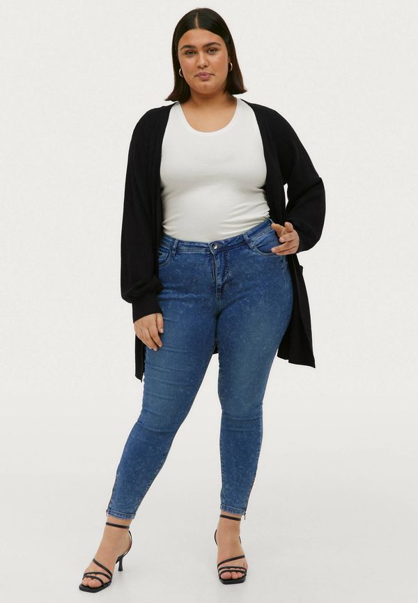 Zizzi - Jeans Amy Cropped - Blå
