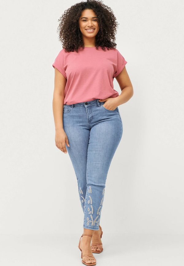 Zizzi - Jeans jBill Cropped Emily Jeans - Blå - W58