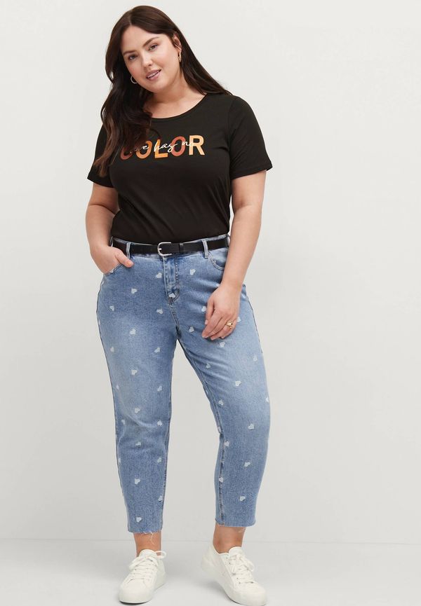 Zizzi - Jeans jHeart Crop Mille Jeans - Blå - 60