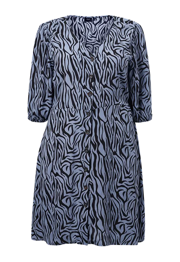 Zizzi - Klänning cAbella 1/2 Knee Dress - Blå