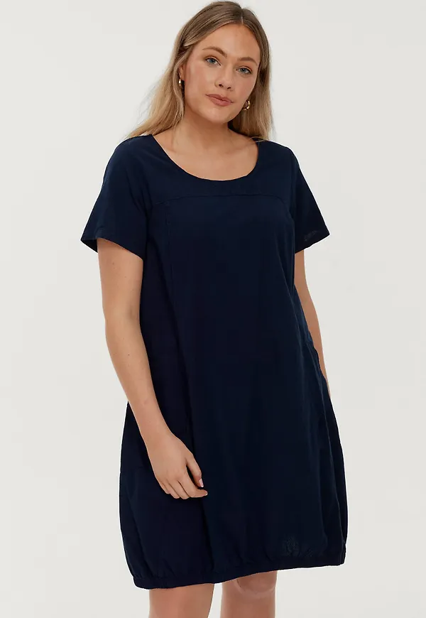 Zizzi - Klänning jEasy S/S Dress - Blå - 54/56