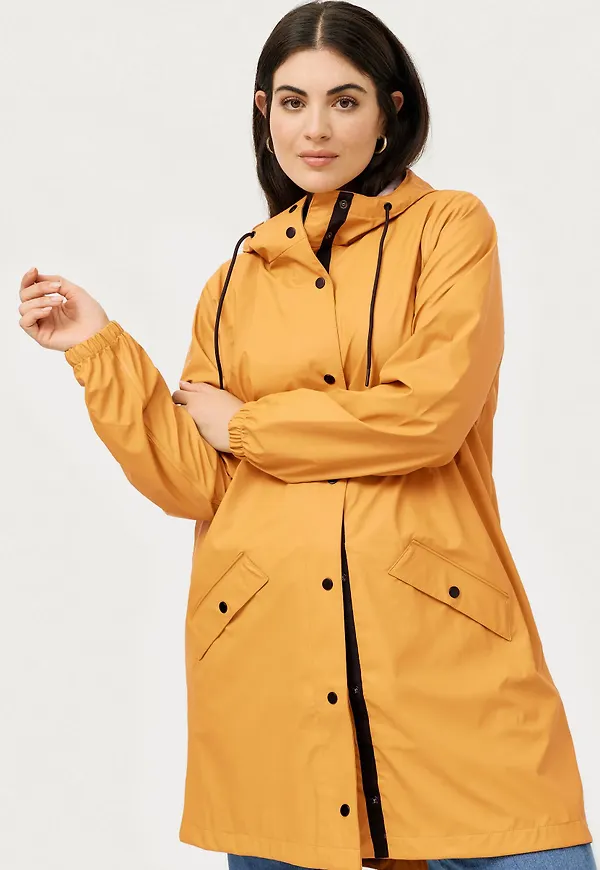 Zizzi - Regnjacka mRainy L/S Raincoat - Gul - 42/44