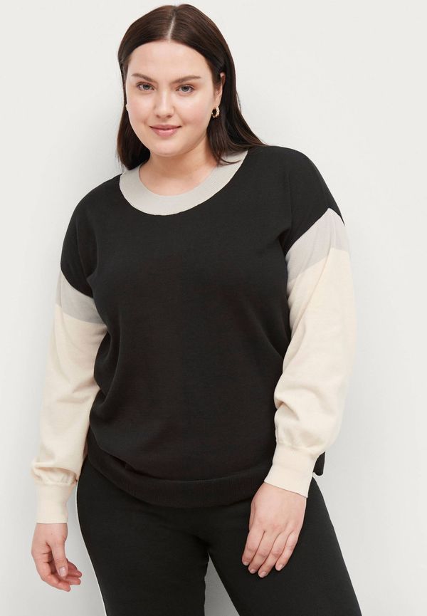 Zizzi - Tröja mSunday L/S Pullover - Svart - 58/60