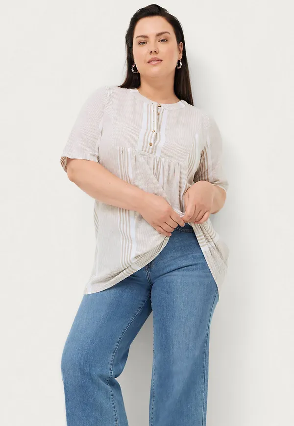 Zizzi - Tunika vFlex 1/2 Tunic - Vit