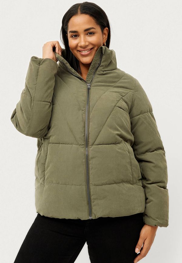 Zizzi - Vinterjacka caPeachy L/S Jacket - Grön - 54/56