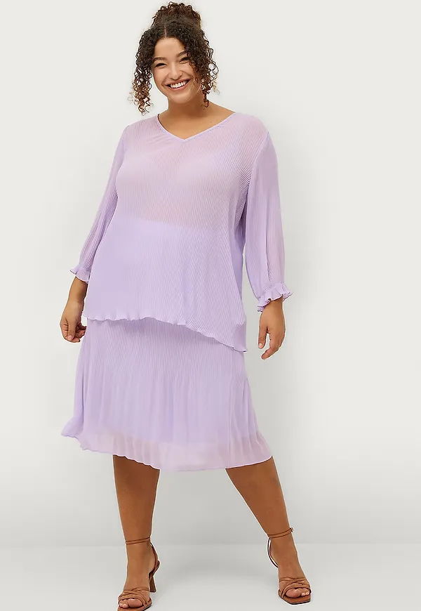 Zizzi - Blus caCatherine 3/4 Blouse - Lila