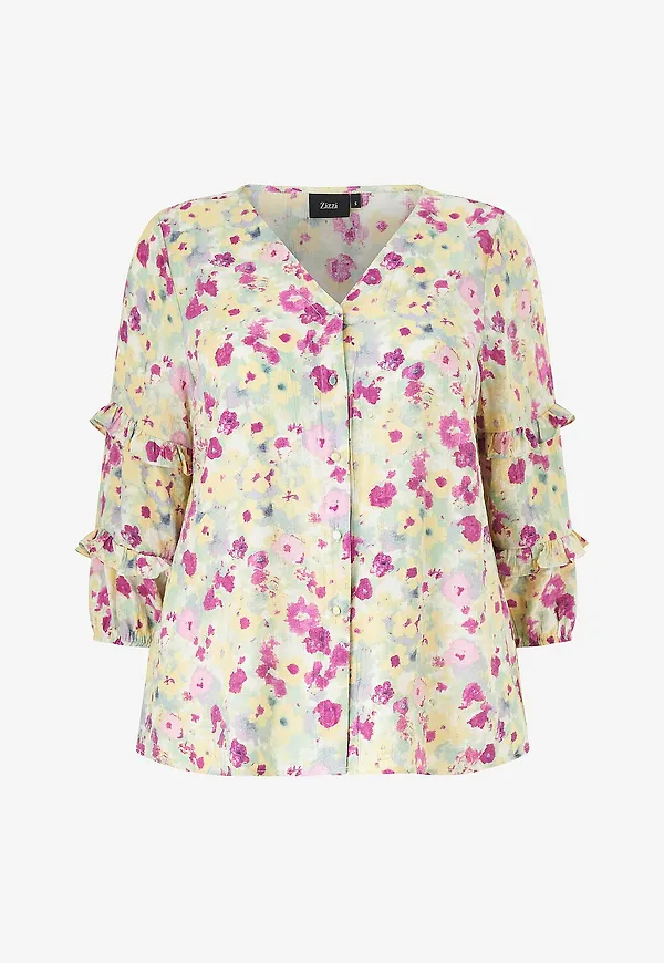 Zizzi - Blus mJane 3/4 - Rosa