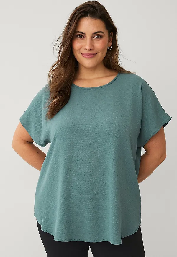 Zizzi - Blus vAnni S/S Top - Grön
