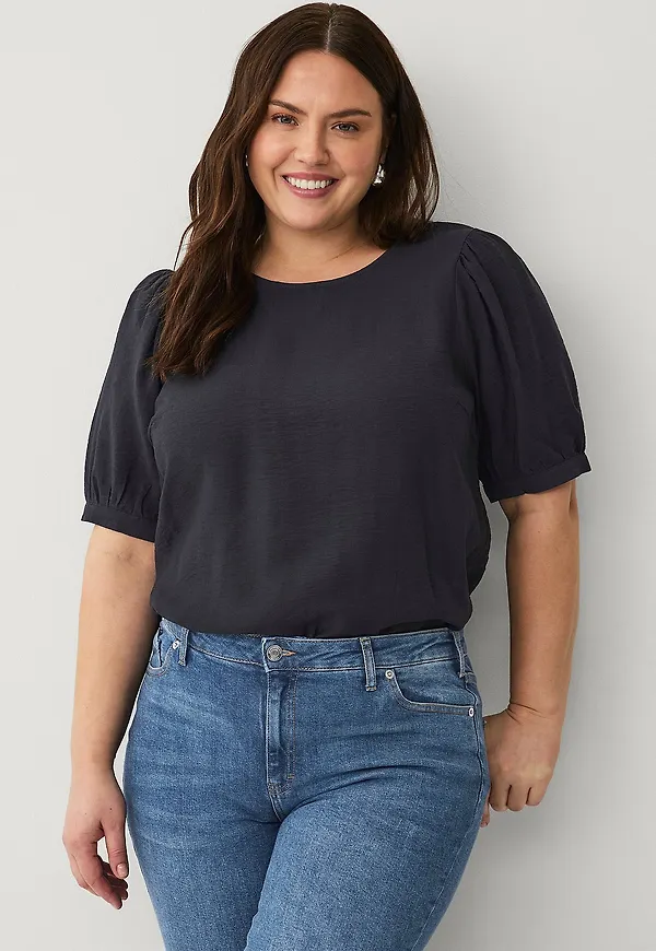 Zizzi - Blus vVilma 1/2 Blouse - Svart