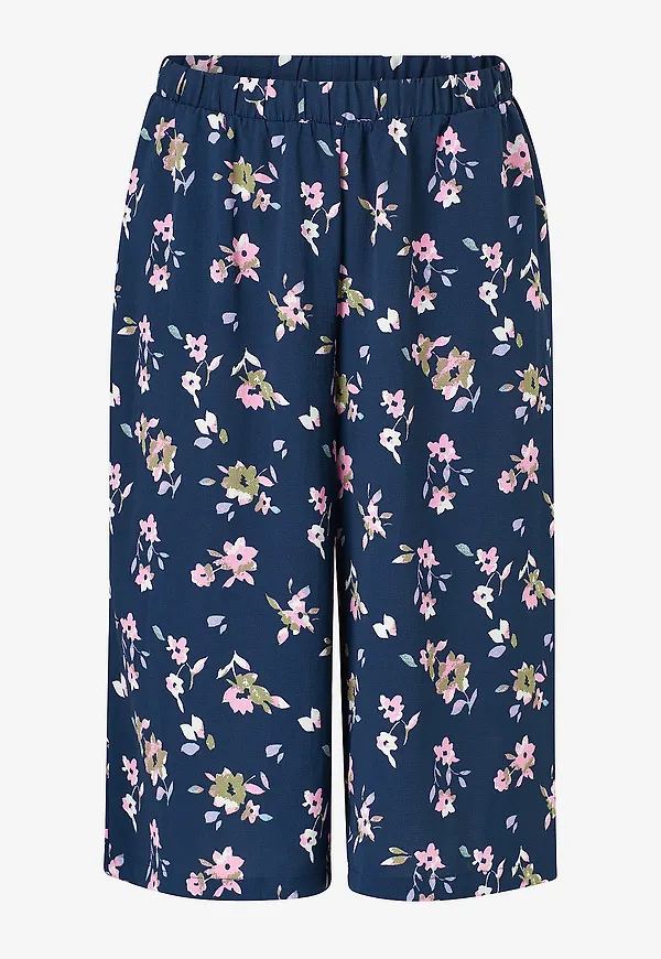 Zizzi - Byxor caAnni Culotte Pant - Blå