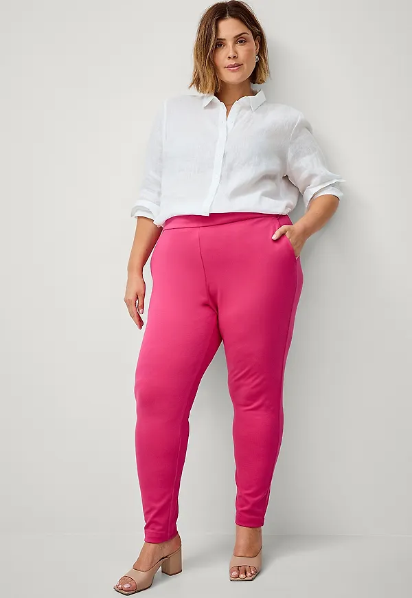 Zizzi - Byxor jMaddie Cropped Pants - Rosa