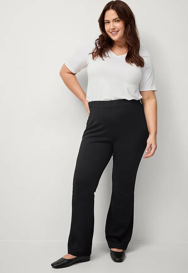 Zizzi - Byxor jWinola Flared Pants - Svart