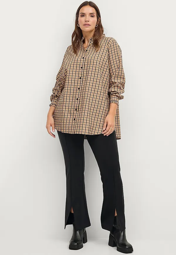 Zizzi - Byxor mGill Slit Pants - Svart