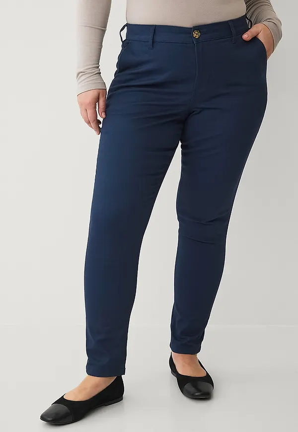 Zizzi - Chinos jDarla Chino Pants - Blå