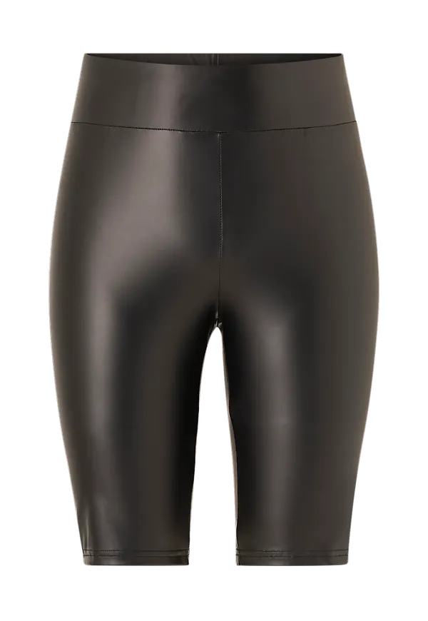 Zizzi - Cykelbyxor bldAlina PU Shorts - Svart - 58