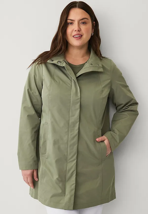 Zizzi - Jacka caShelby L/S Coat - Grön