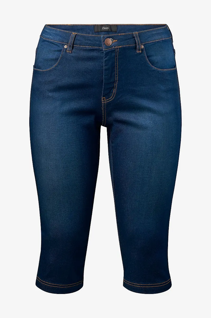 Zizzi - Jeans Amy Capri - Blå