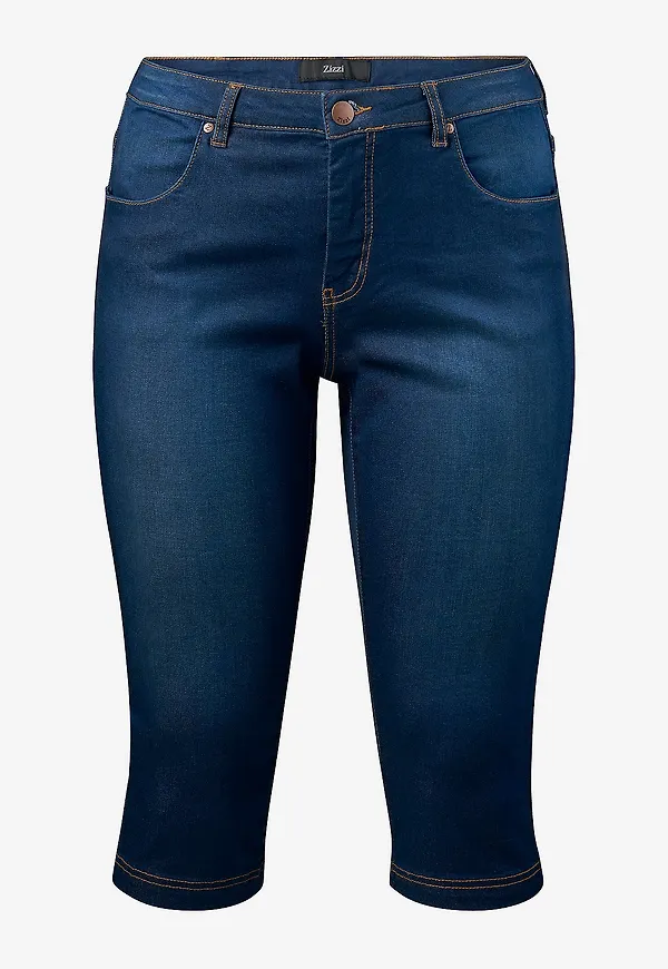 Zizzi - Jeans Amy Capri - Blå