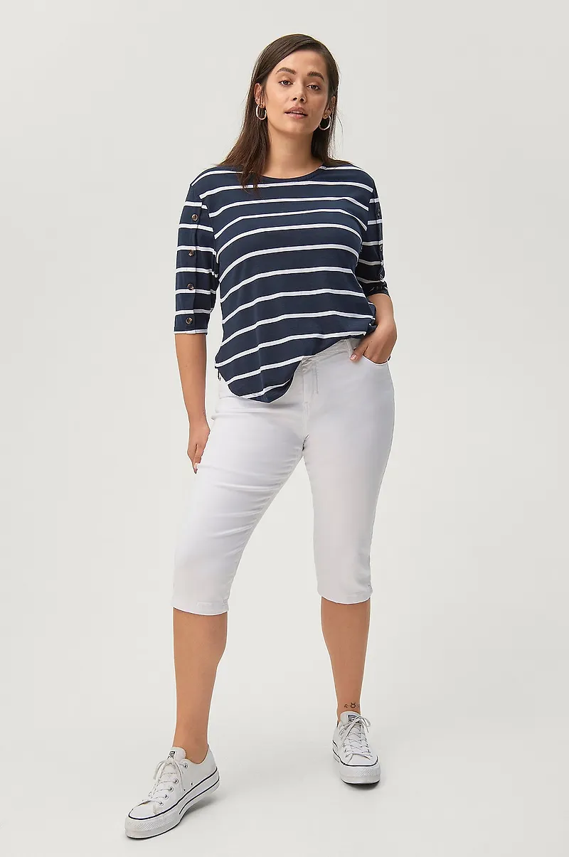 Zizzi - Jeans Amy Capri - Vit