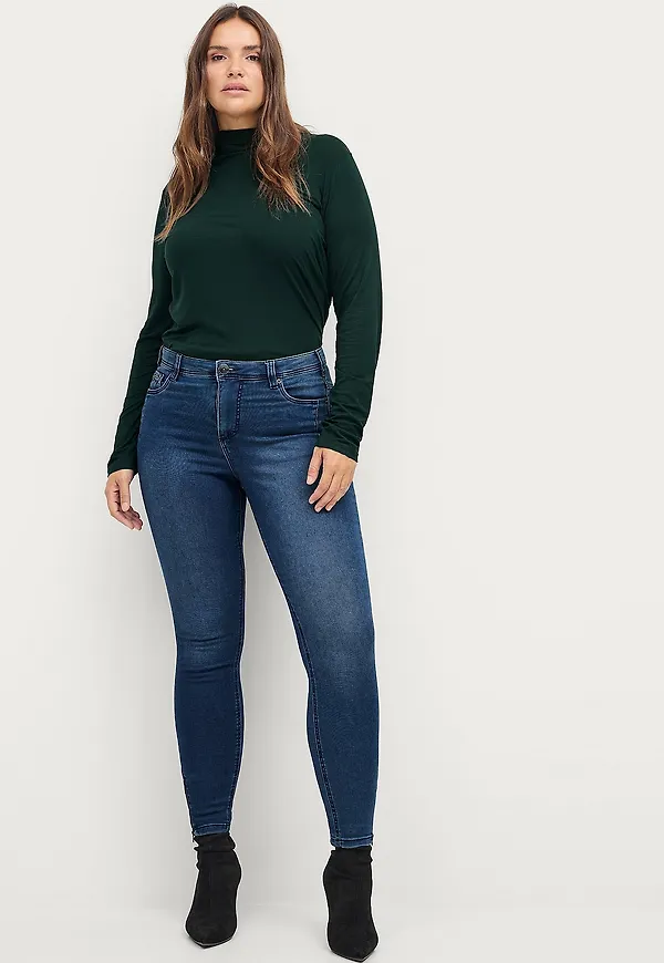 Zizzi - Jeans Amy Cropped - Blå