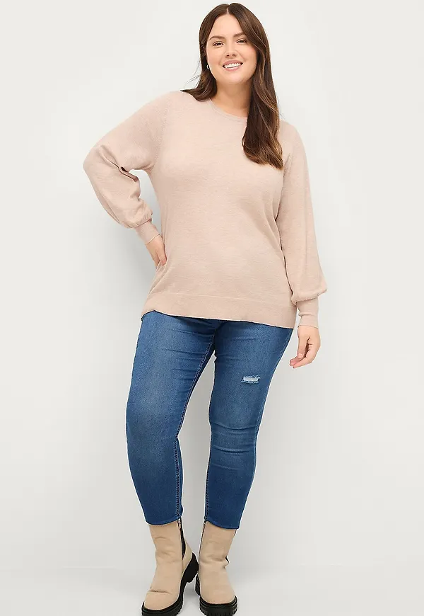Zizzi - Jeans jLuna Button Amy Jeans - Blå
