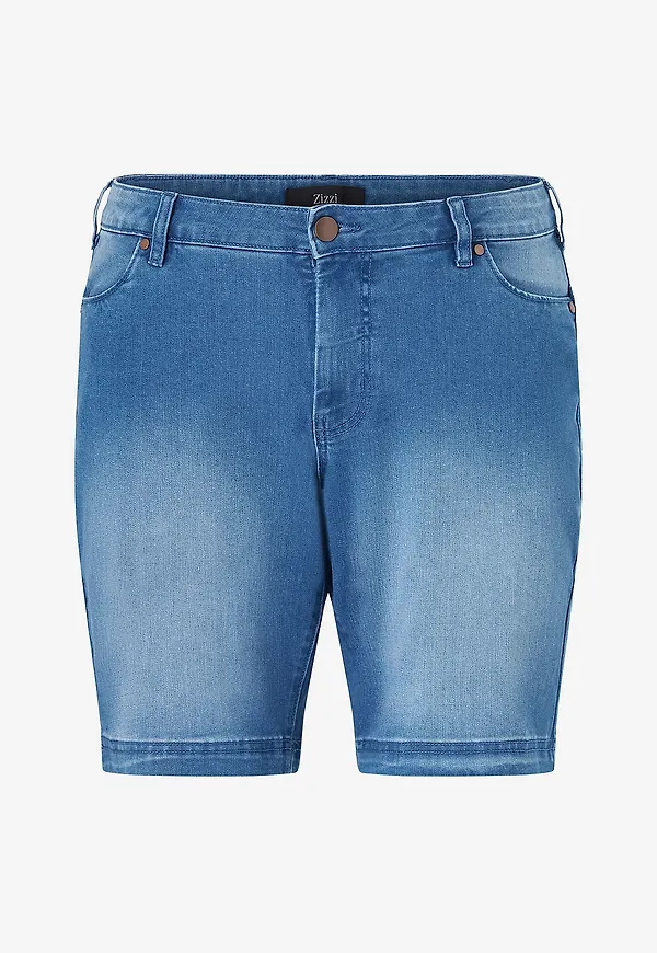 Zizzi - Jeansshorts Emily - Blå