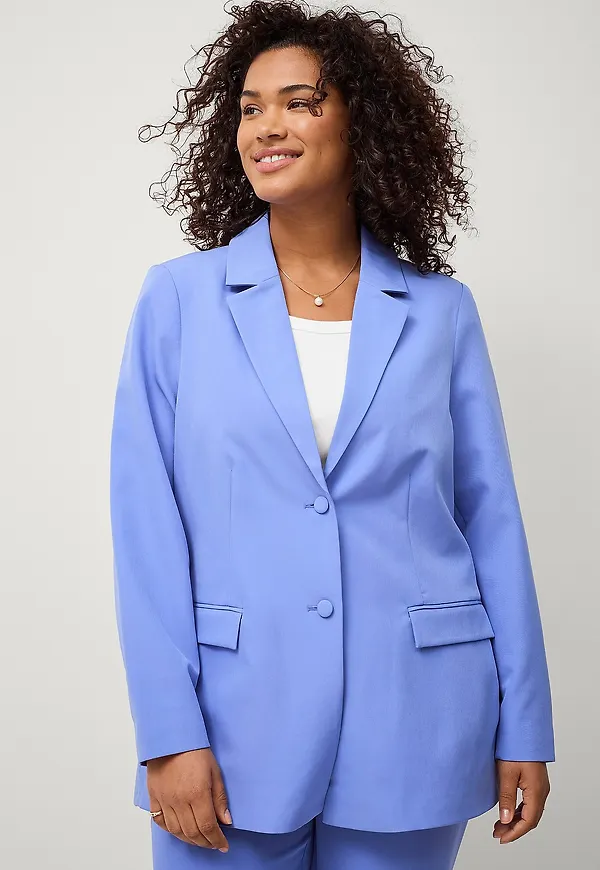 Zizzi - Kavaj caKaisa L/S Blazer - Blå