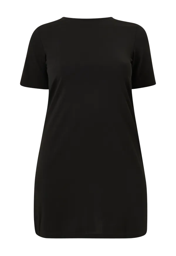 Zizzi - Klänning bldAlida S/S Mini Dress - Svart - 58/60