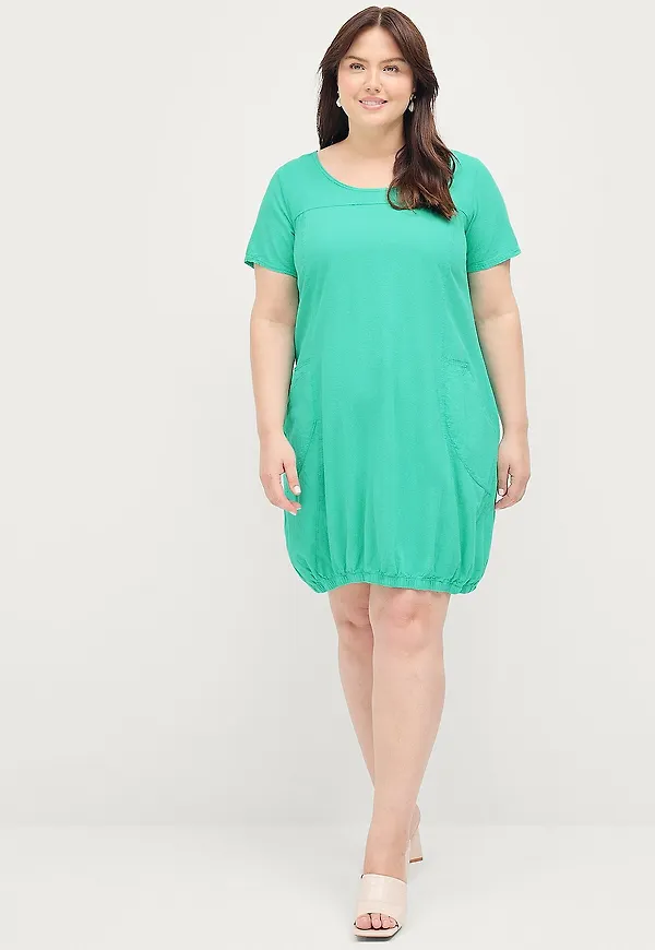 Zizzi - Klänning jEasy S/S Dress - Grön