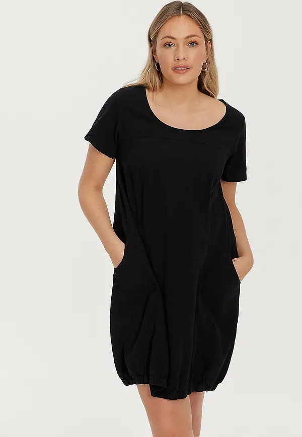 Zizzi - Klänning jEasy S/S Dress - Svart