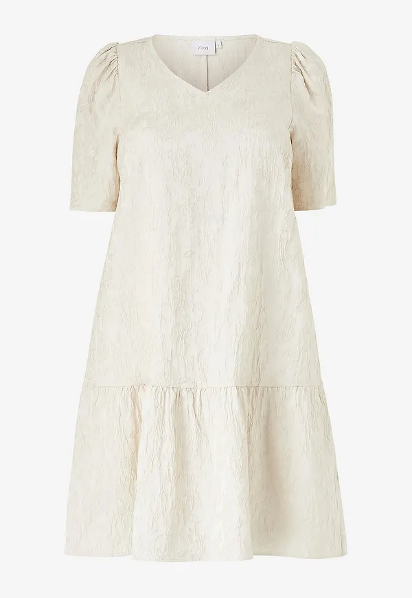 Zizzi - Klänning mAriel 1/2 Knee Dress - Vit – Ellos