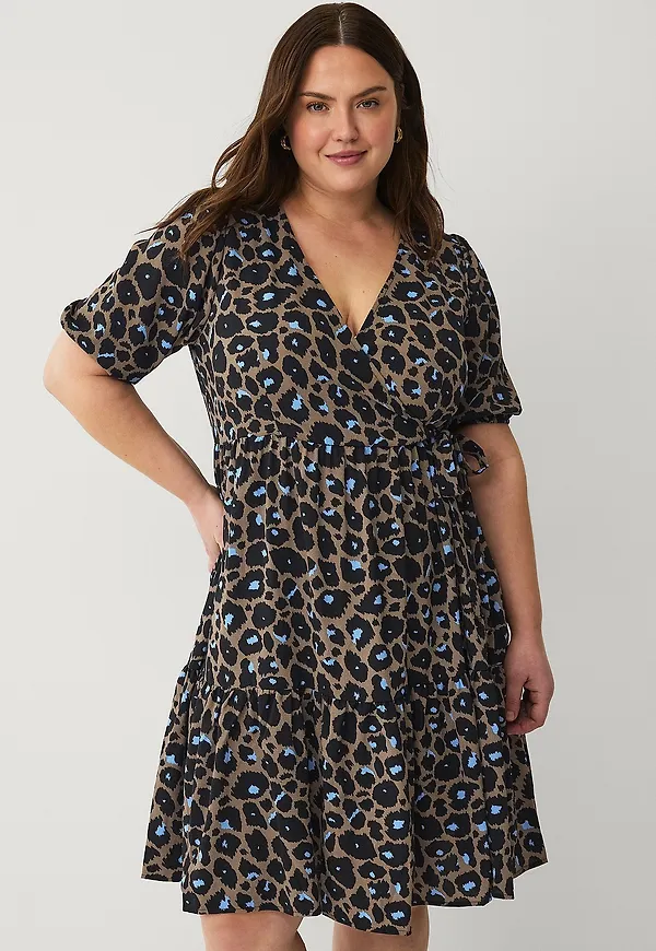 Zizzi - Klänning Vanni, 1/2, Blk - Brun