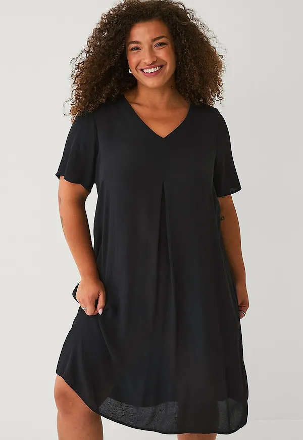 Zizzi - Klänning vBella S/S Blk Dress - Svart