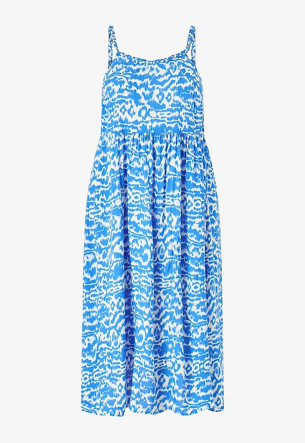 Zizzi - Klänning vCasa Braid Midi Dress - Blå
