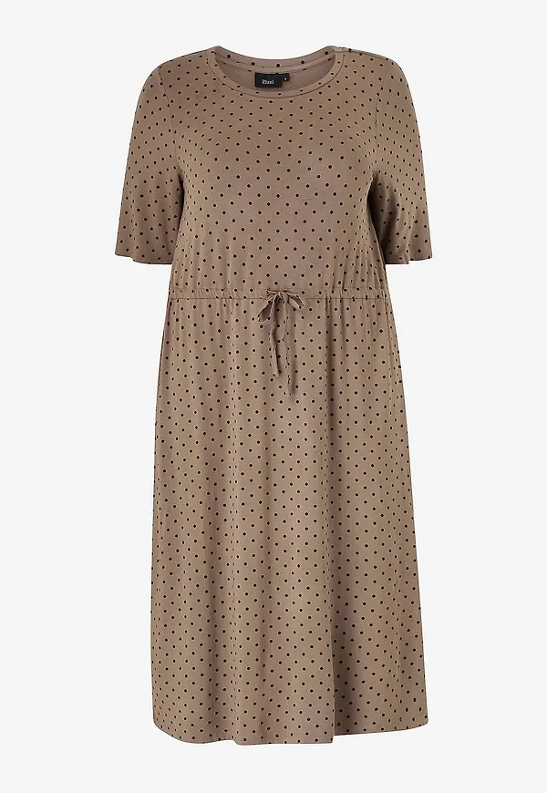 Zizzi - Klänning vPira 1/2 Blk - Brun