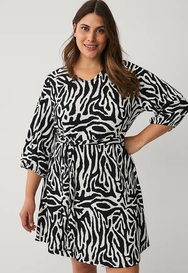 Zizzi - Klänning vTalia 3/4 Abk - Svart