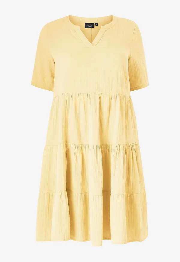 Zizzi - Klänning vVivu S/S - Gul