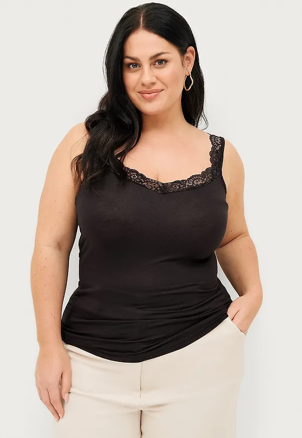 Zizzi - Linne mCassie S/L Top - Svart