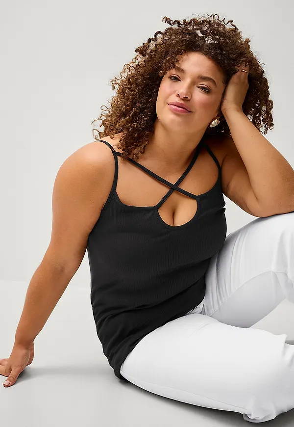 Zizzi - Linne vIOliva S/L Top - Svart