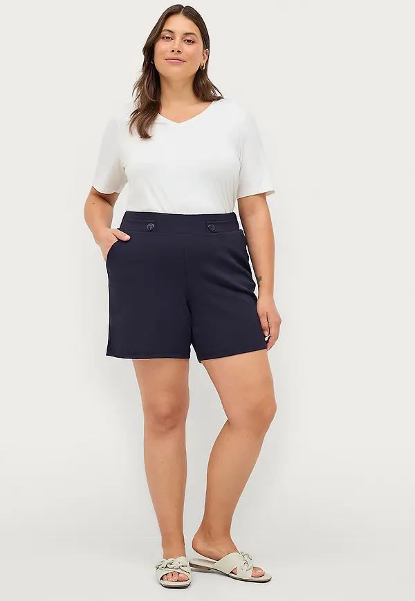 Zizzi - Shorts caEllie Shorts - Blå