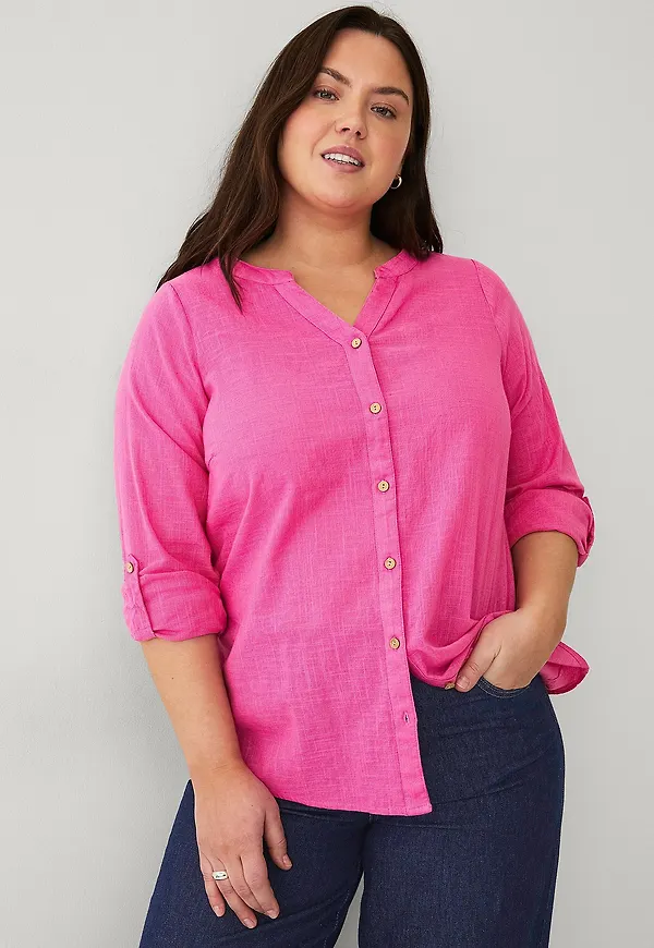 Zizzi - Skjorta cAnanna 3/4 Shirt