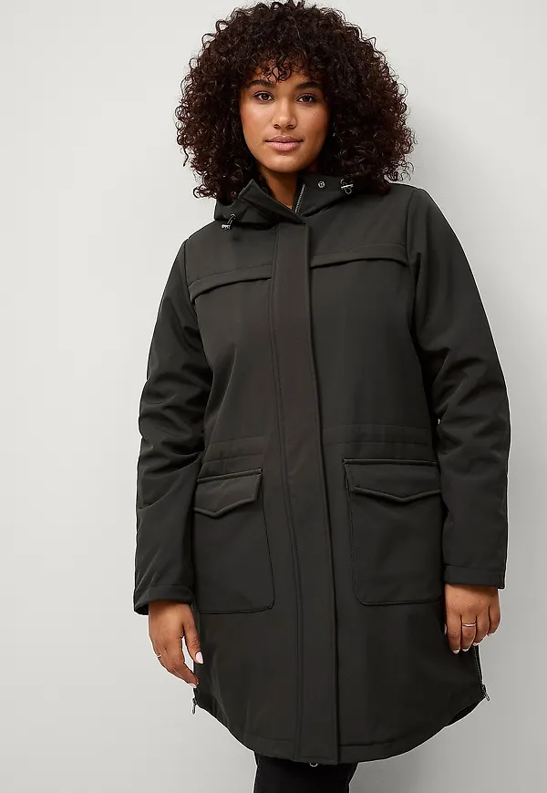 Zizzi - Softshelljacka caSimone L/S Coat - Svart