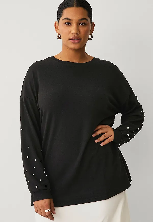 Zizzi - Topp vLucca L/S Blouse - Svart