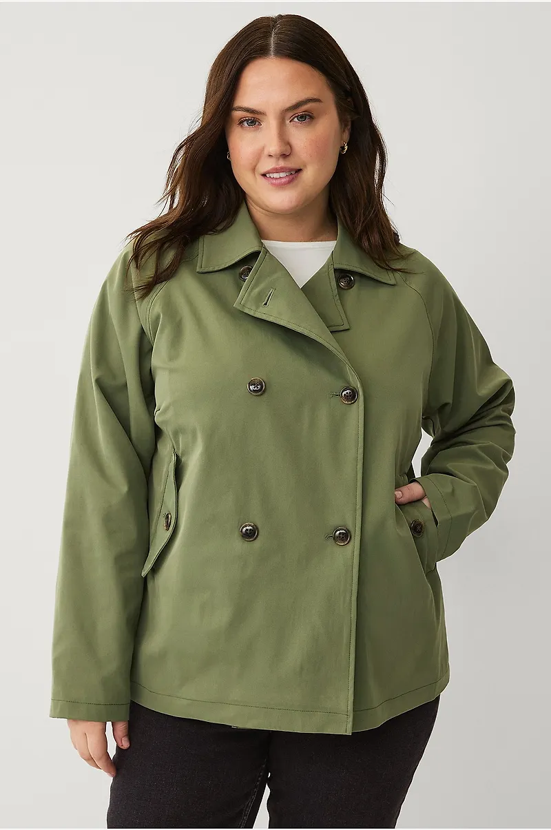 Zizzi - Trenchcoat caCanillas L/S Jacket - Grön