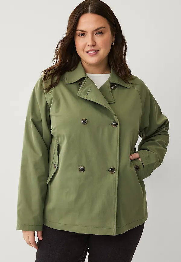 Zizzi - Trenchcoat caCanillas L/S Jacket - Grön