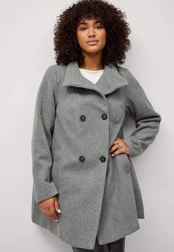 Zizzi - Trenchcoat caChristi L/S Coat - Grå